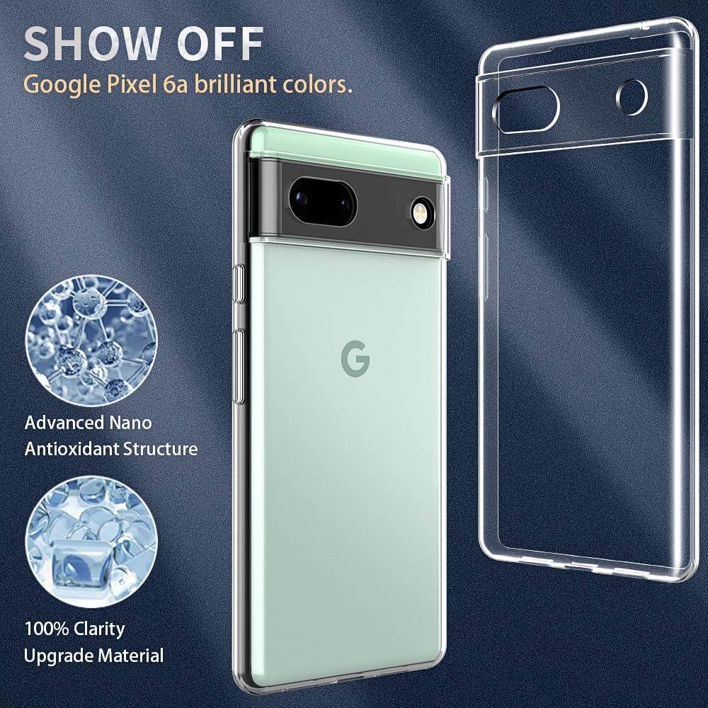 เคสใสบางเฉียบสําหรับ Google Pixel 6 6A 7 7A Pro Google Pixel 8 Pro ฝาครอบโปร่งใส Fundas