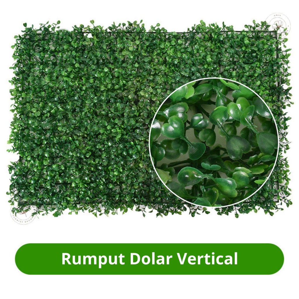 สังเคราะห์ DOLLAR LEAVES 60 ซม. x 40 ซม. GRASS พลาสติกตกแต่งผนังประสิทธิภาพสูง CREEPER LEAVES