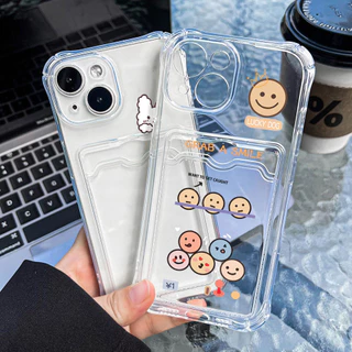 Card Holder เคส For iPhone 13 Pro Max 11 14 15 16 17 Air 12 XR X Xs 7 8 Plus 16promax 15promax TPU เคสโทรศัพท์มือถือ