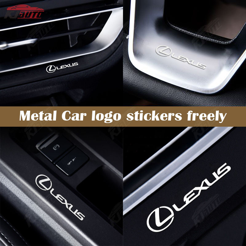 4 ชิ้น Lexus โลหะโลโก้รถสติกเกอร์ที่สวยงามป้ายอุปกรณ์ตกแต่งรถยนต์สําหรับ IS250 CT200h ES250 GS250 IS250 LX570 LX450d NX200t RC200t Rx300 Rx330 Rx350