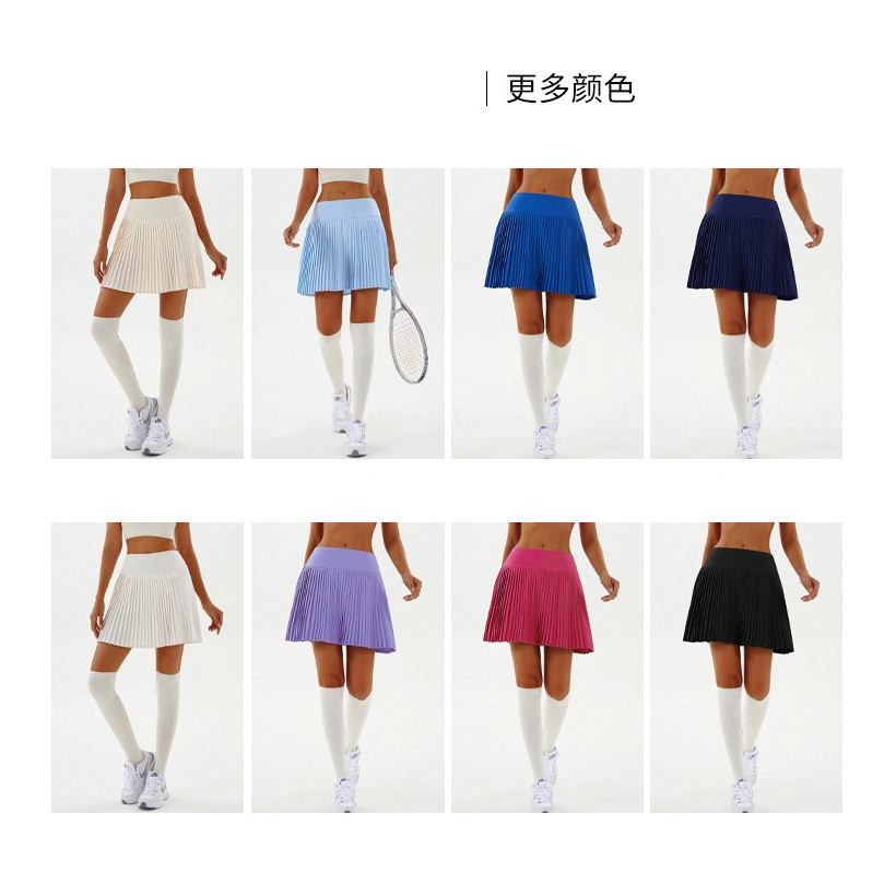 กระโปรงจีบสำหรับกีฬา ป้องกันแสงสะท้อน แฟชั่นสำหรับแบดมินตัน กอล์ฟ และเทนนิส - รูปที่ 5