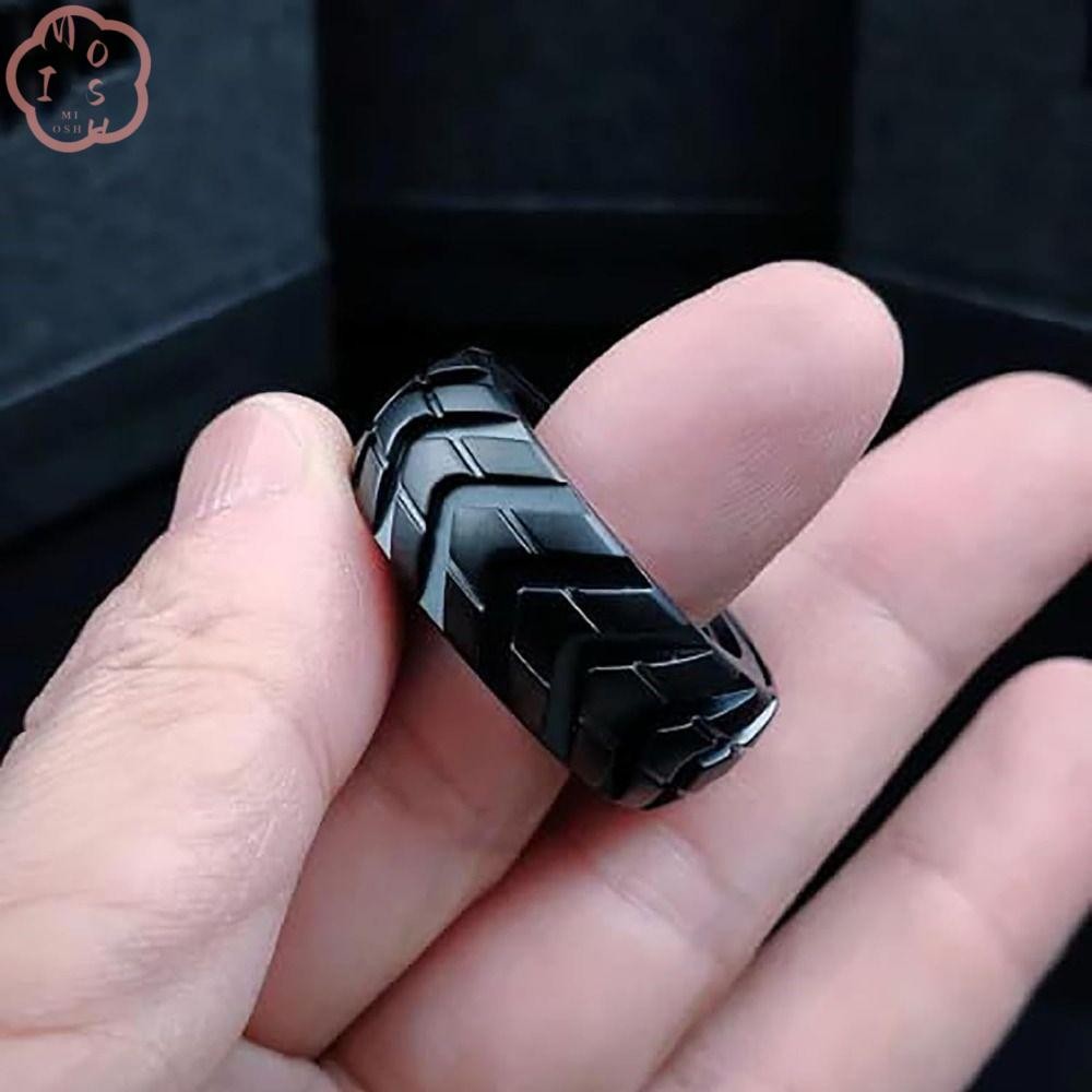 Mioshop Fidget Edc Mechanic Ring, Mute Antistress ปลายนิ้ว Gyro, ของขวัญบรรเทาความเครียดโลหะ Fidget 