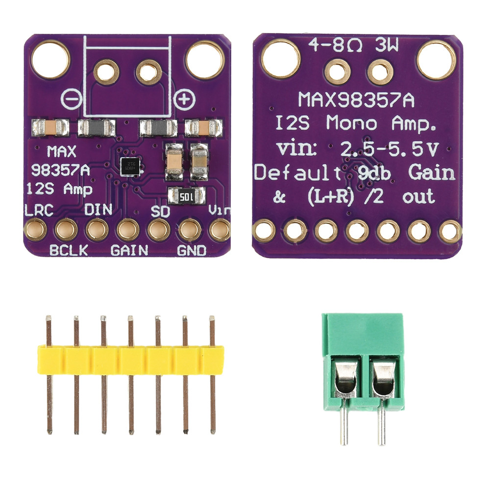 Diymore MAX98357 BGA I2S โมดูลเครื่องขยายเสียง/โมดูลเครื่องขยายเสียง Class D ไร้ตัวกรองรองรับ Raspberry Pi Esp32