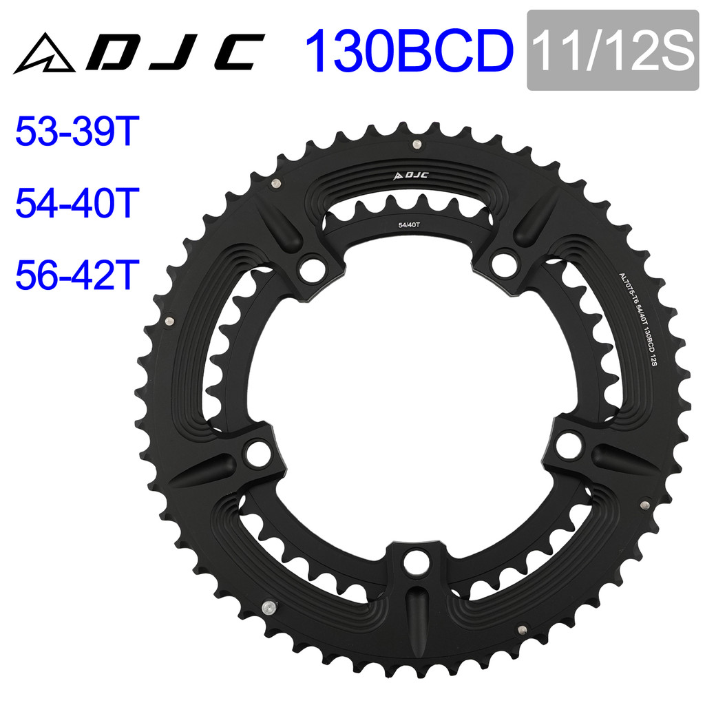 Djc 130bcd จักรยาน Chainring รอบคู่พับจักรยานจักรยานสําหรับ Sram สําหรับ Shimano 5700 6700 11 12 ความเร็ว 53 39 54 40 56 42T 12 S