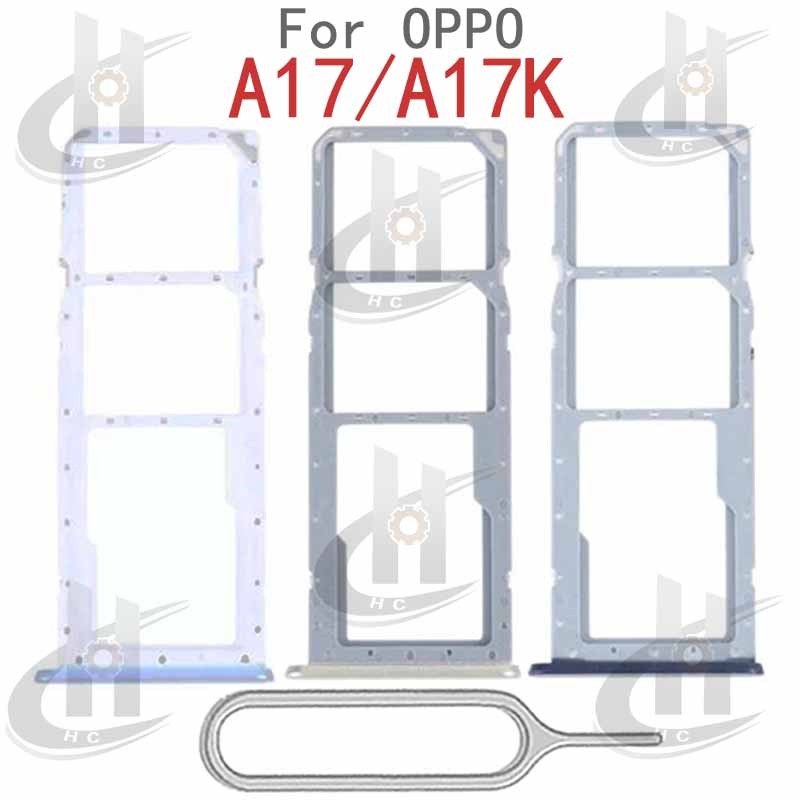 สําหรับ OPPO A17 / A17k ซิมการ์ดถาดผู้ถือช่องใส่การ์ด Reader SD Slot อะแดปเตอร์อะไหล่