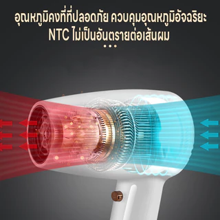 ไดร์เป่าผมติดผนัง 2200W ไดร์เป่าผม เครื่องเป่าผม ที่เป่าผม ปรับได้3ระดับ ติดตั้งเองได้ง่าย ลมแรง ไอออน แถมเทปกาวติดผนัง