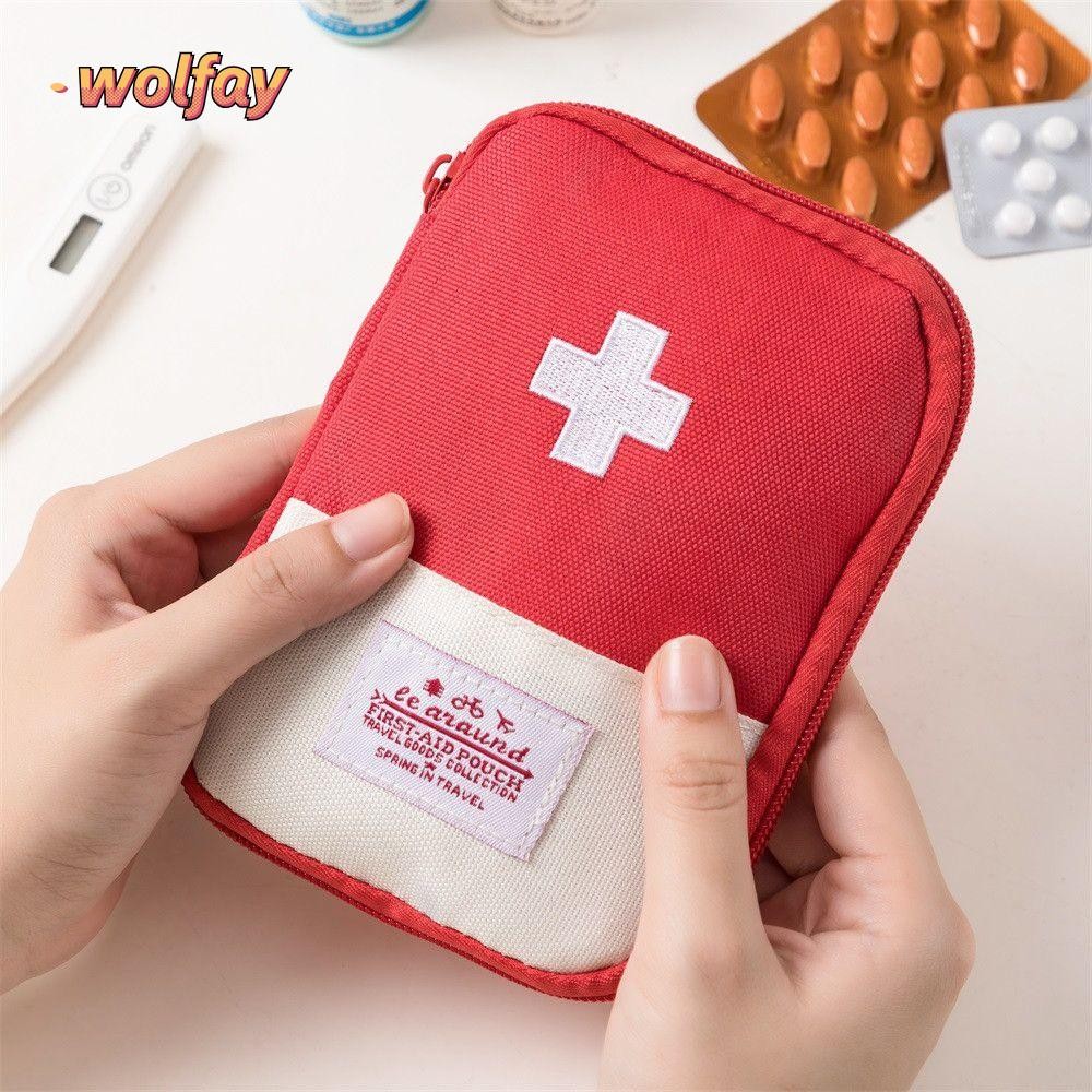 Wolfay กระเป๋ายาแฟชั่นในครัวเรือน Mini First Aid Kit