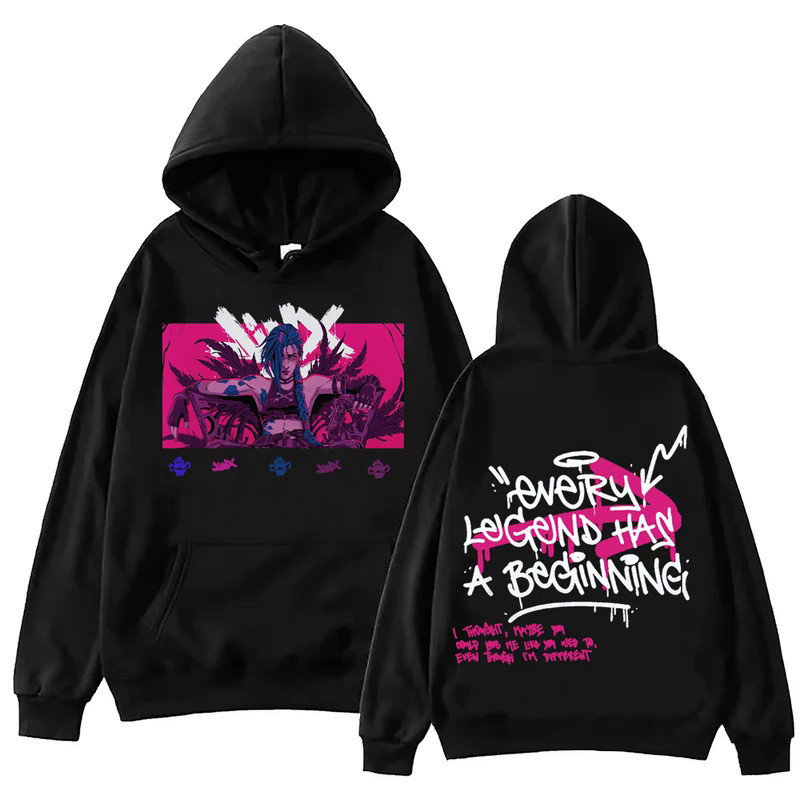Hot Anime Arcane-jinx hoodie Harajuku pullover Man Woman sweatshirt FANS Gift Tops