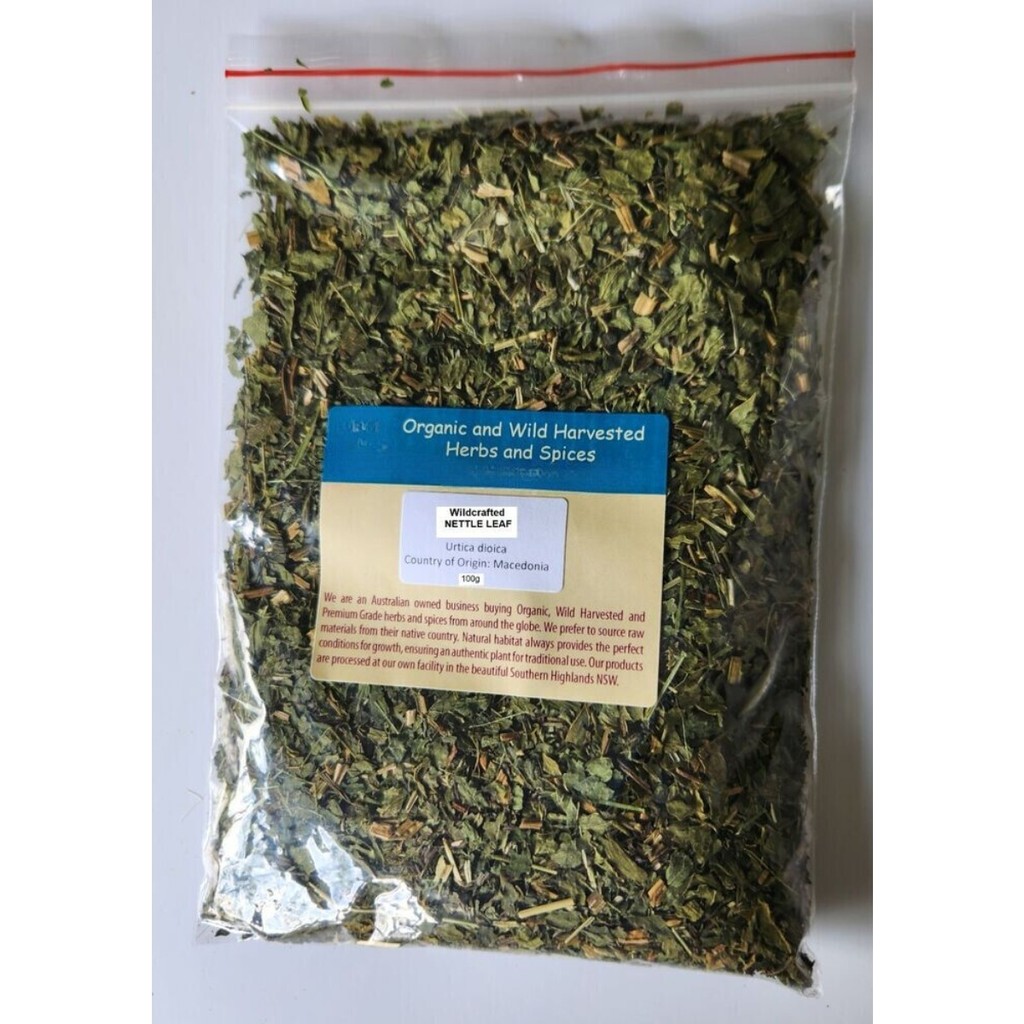 100g Stinging Nettle Leaf Tea - Wildcrafted Urtica Dioica สมุนไพรแห้ง - การแช่สมุนไพรธรรมชาติ