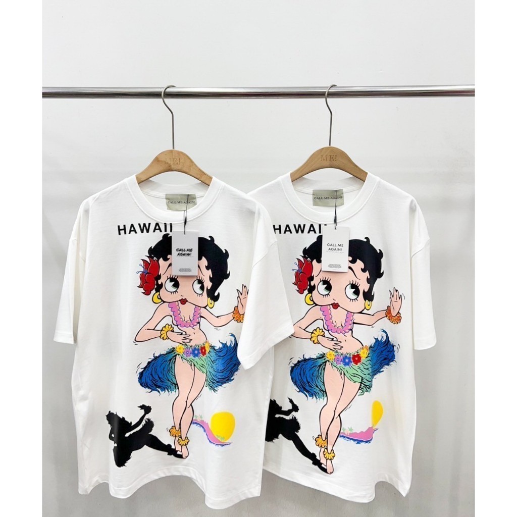 🔥HOT SALE🔥 ใหม่ อ่อนนุ่ม 6 CMA 👻👻 Betty boop 🎃🎃 เสื้อยืด CMA ทรง Oversize อก 44-46" ผ้าคอตตอน 💯