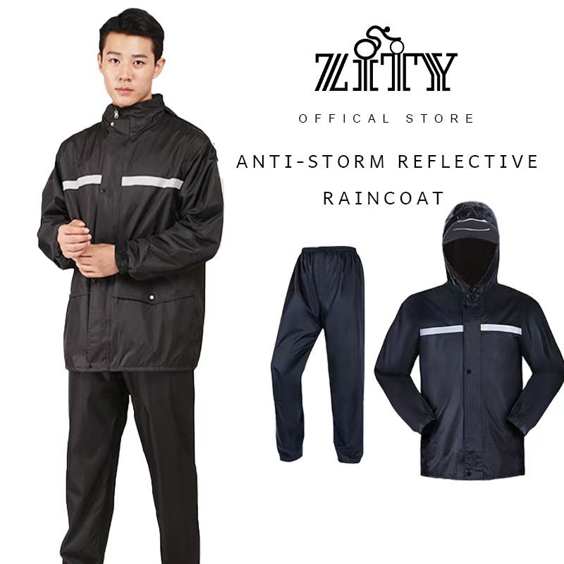 ZITY จัดส่งรวดเร็ว เสื้อโค้ทกันน้ําสําหรับผู้ชาย เสื้อแจ็คเก็ตกันน้ํา