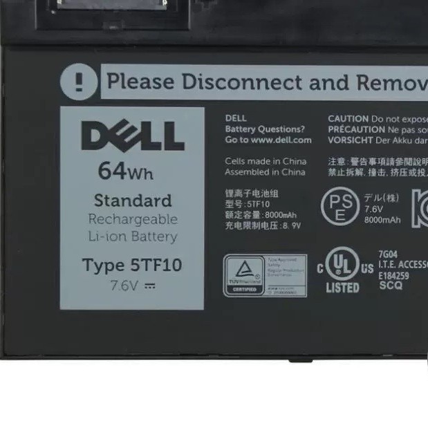 💖รับประกัน 1 ปี--DELL 5TF10 แบตเตอรี่โน๊ตบุ๊ค Precision 7530 Battery notebook (7.6V 8000mAh/64wh)