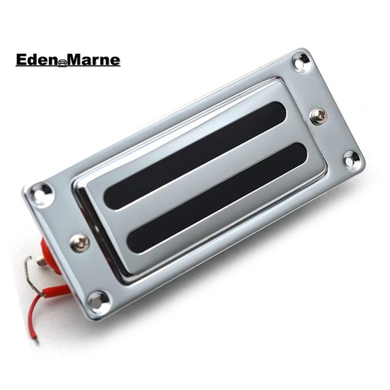 [Eden_Marner]2 Line 68X29MM Mini Electric Guitar Humbucker Pickup พร้อมกรอบโลหะสําหรับ LP กีตาร์ Chr