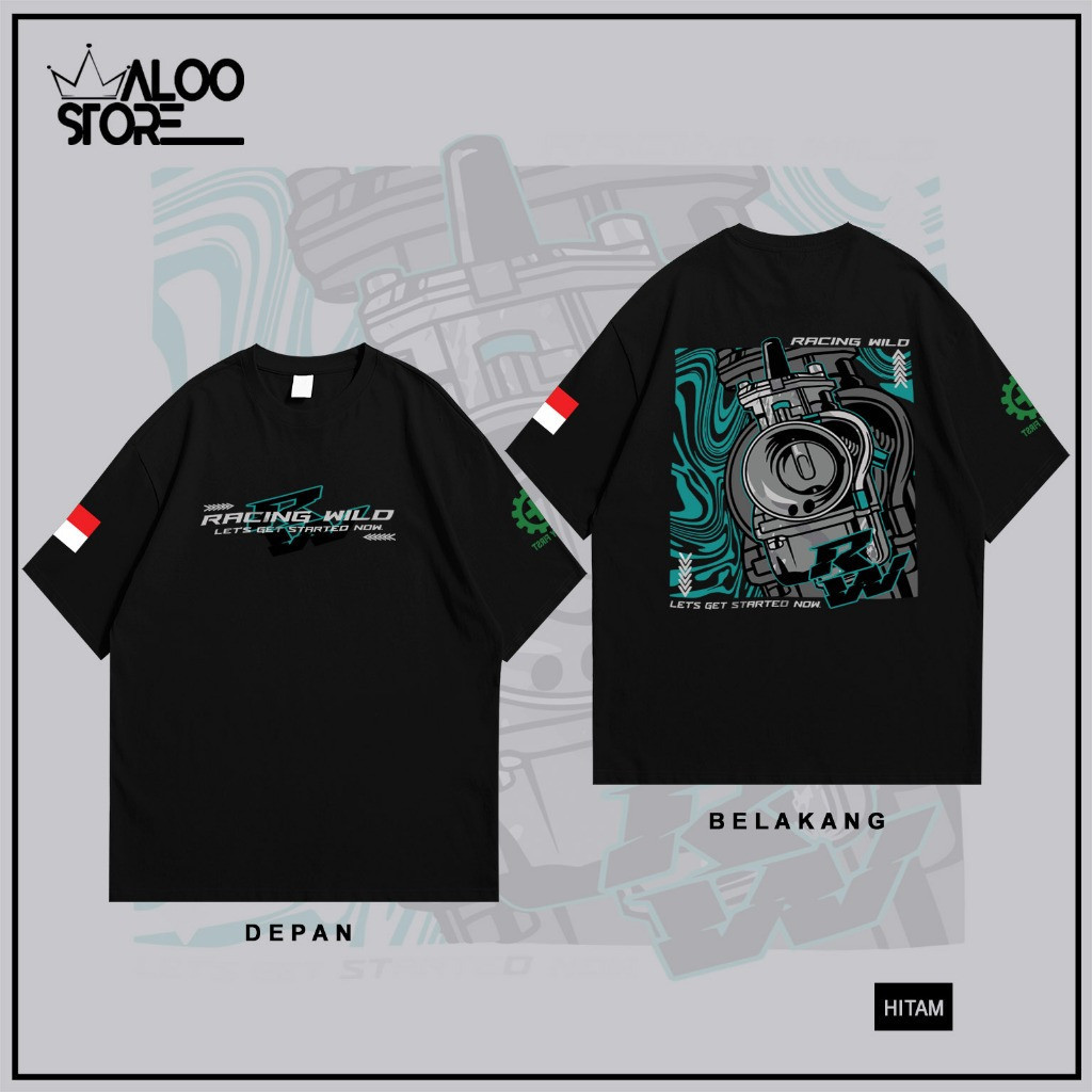Wild Lets รับเริ่มต้นตอนนี้ RW คาร์บูเรเตอร์ Racing เสื้อยืด Herex รถจักรยานยนต์ Distro เสื้อยานยนต์