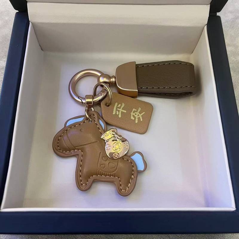Car Key Ring Cute Cartoon Exquisite Safe Couple Rich Schoolbag Pendant Car decorations 3kMx