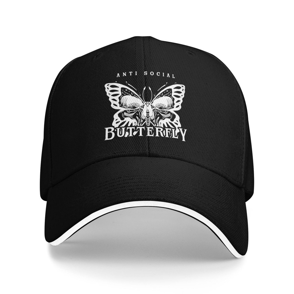 Anti Social Butterfly สําหรับ Introvert หมวกเบสบอลแบบกําหนดเองมาใหม่