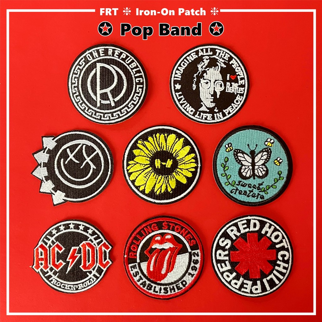 Pop Band - On Patch อาร์มติดเสื้อสไตล์พังก์ร็อค 1 ชิ้น