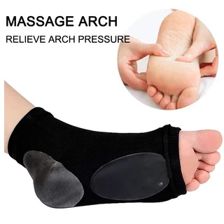 Sriei 1 คู่ Arch Support Sleeve Cushioned Soft Elastic Gel Pad ผ้า Arch ถุงเท้าสําหรับแบนปวดเท้า Plantar Fasciitis ส้น Spurs