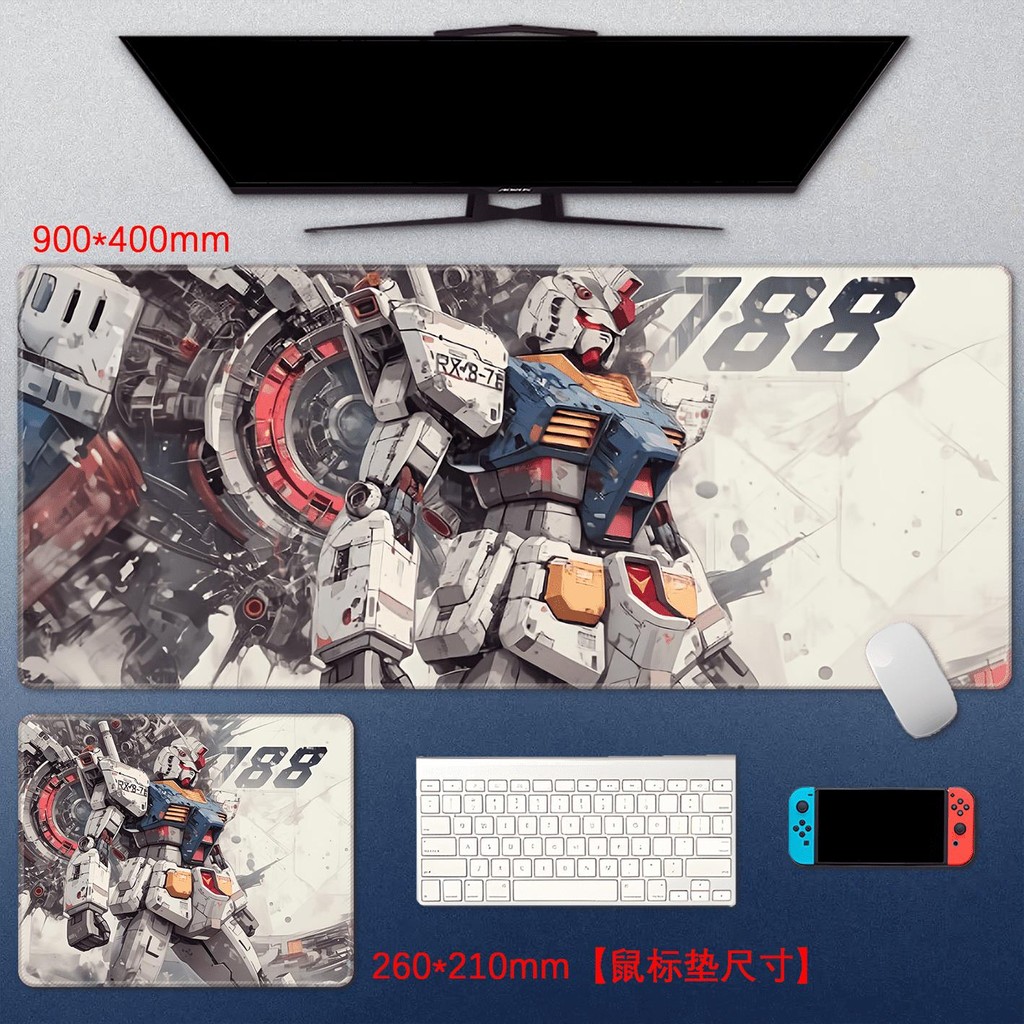[700 * 300] Mechanical Feeling Cool Gundam Mouse Pad ขนาดใหญ่คีย์บอร์ดเกม Pad Washable Office หอพักนักเรียนเดสก์ท็อป Pad