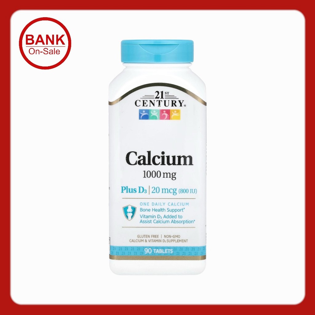 21st Century, Calcium Plus D3, 90 Tablets