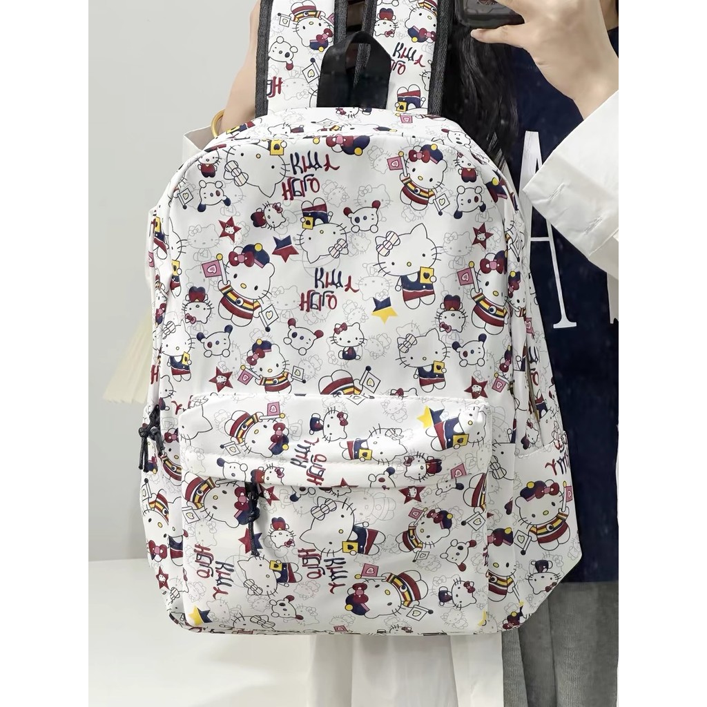 กระเป๋านักเรียนประถมhello kitty การ์ตูนน่ารักกระเป๋าสะพายหลัง นักเรียน