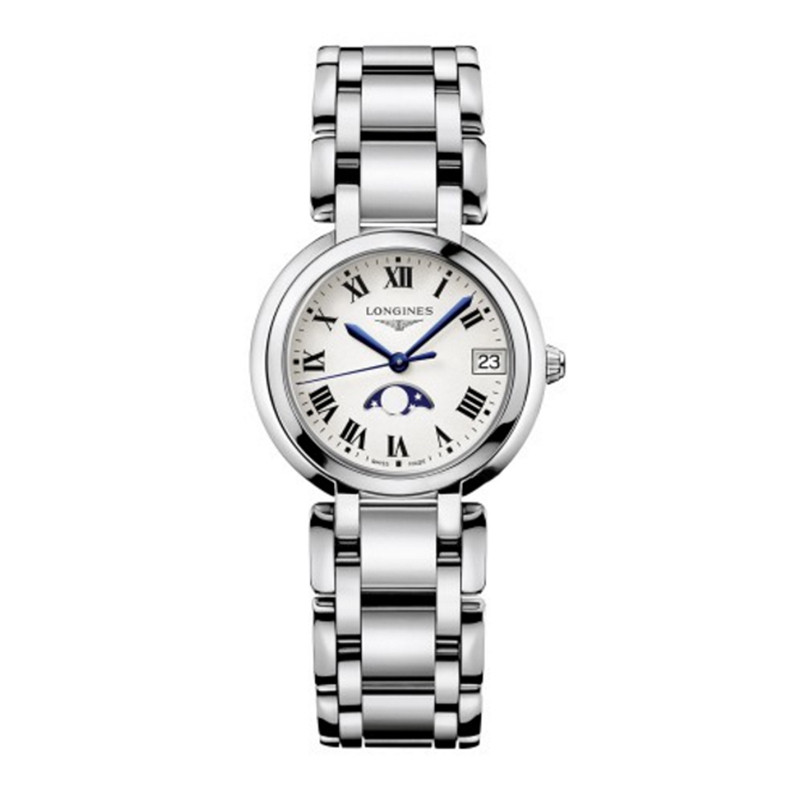 2021 ชุด Longiness Heart Moon Series Moon Phase Quartz Watch Ladies ของแท้ L8.115.4.71.6