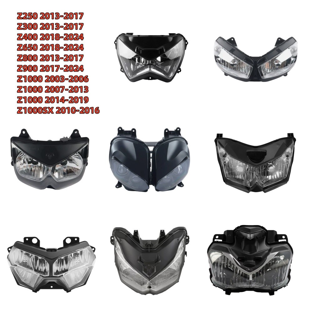เหมาะสําหรับ Kawasaki Z250 Z300 Z400 Z650 Z750 Z800 Z900 Z1000SX ชุดไฟหน้า