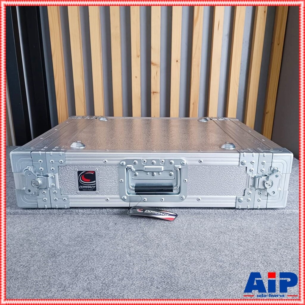 COMPACT M-2U RACK 2ฝาหน้า-หลัง ลึก19นิ้ว ผิวอลูมิเนียม แร็ค แร็คลึก19" RACK2U แร็คอลูมิเนียม เอไอ-ไพ