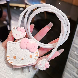 พร้อมส่งจากไทย ชุดพันสาย เคสหัวชาร์จ ลายการ์ตูน ตัวถนอมสาย USB 20w 18w 35W