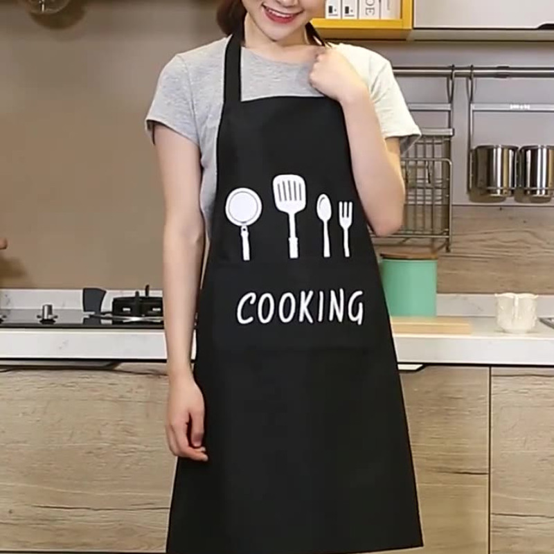 ชุดกันเปื้อน ผ้ากันเปื้อนสำหรับใช้ในบ้าน  ผ้ากันเปื้อนลายผลไม้ ผ้ากันเปื้อนกันน้ำกันน้ำมันสีสันสดใส - รูปที่ 4