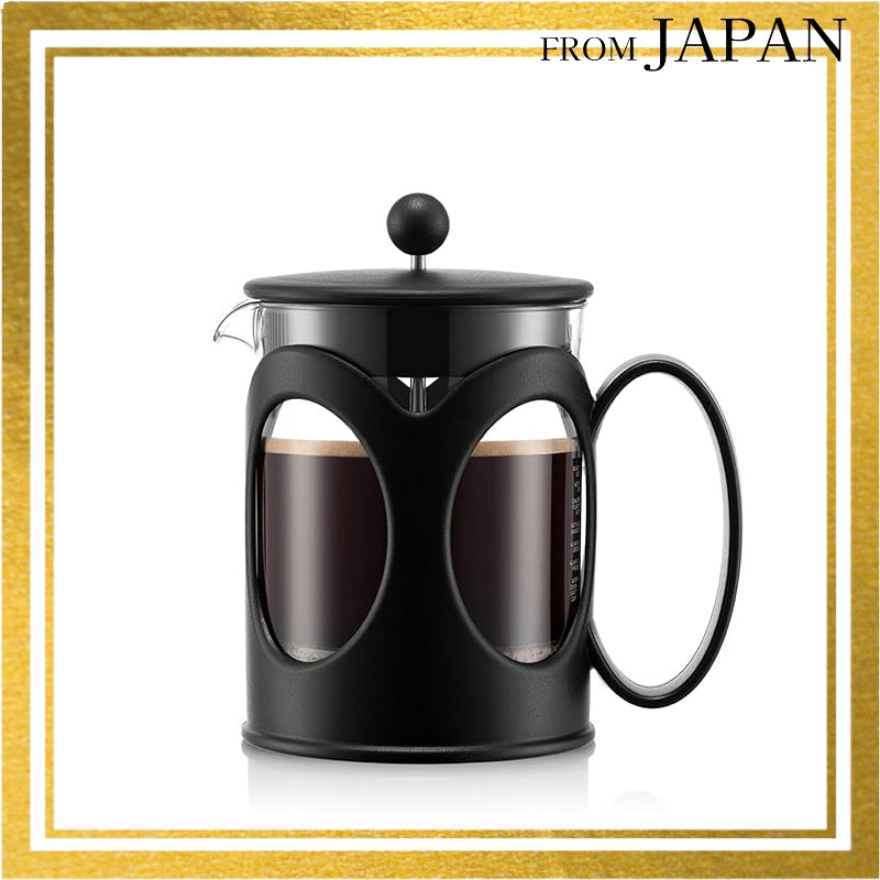 BODUM Coffee Maker Coffee Press KENYA French Press Coffee Maker 500ml Black Stainless Steel Filter G