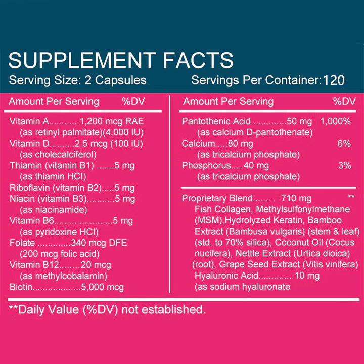 BBEEAAUU Biotin Capsules คอลลาเจน เคราติน บำรุงผม ผิว เล็บ thumbnail 8