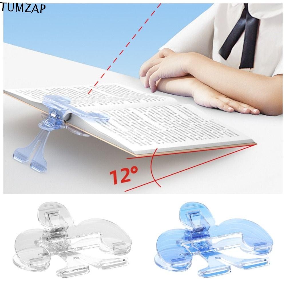คลิปหนีบเครื่องหมายอ่านหนังสือ TUMZAP, คลิปหนีบหนังสือแบบตายตัวสําหรับอ่านแบบสร้างสรรค์กันลื่น, น้ําหนักเบา 12° รองรับมุมสบายแบบพกพาคลิปคงที่ร้านขายหนังสือ