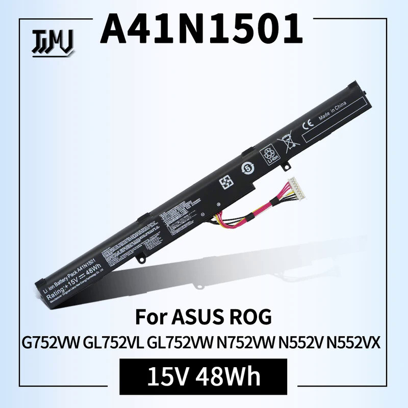 A41N1501 Battery 15V 48Wh Replacement for ASUS ROG G752VW GL752VL GL752VW N752VW N552V N552VX N752V 