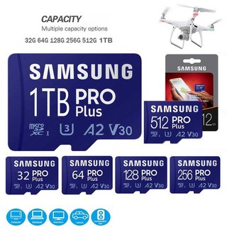การ์ดหน่วยความจําความเร็วสูง Micro SD/TF Card EVO Plus Card 128G 256G 512G 1TB Class 10 UHS-I 32GB 64G สําหรับกล้องวงจรปิดเครื่องบันทึกการขับขี่