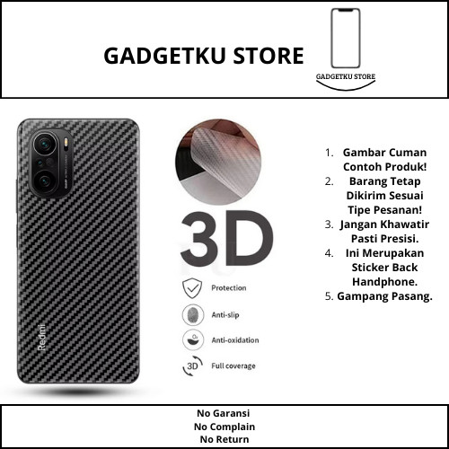 [สติ๊กเกอร์หลังคาร์บอนสําหรับ OPPO A54 4G / A55 5G / A57 2022 / A74 4G / A74 5G / A76 / A77S / A95 /