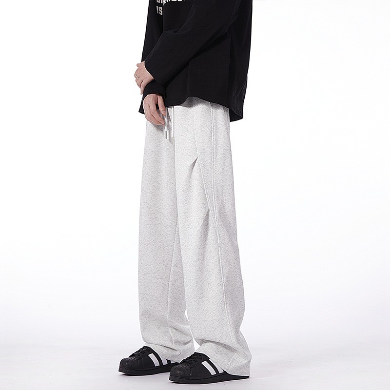 Tide BEAR กางเกงวอร์ม scimitar ใหม่สําหรับผู้ชายกางเกงขายาวลําลองทรงตรงทรงหลวมย้อนยุค