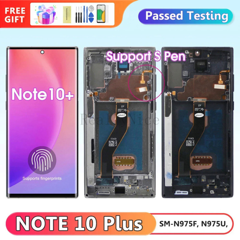 หน้าจอสัมผัสดิจิทัล Lcd พร้อมกรอบ สําหรับ Samsung Galaxy Note10+ N975F N976F Note 10 Plus 5G