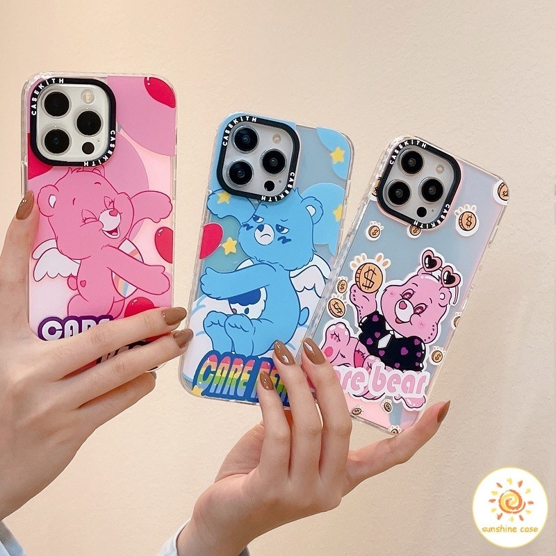 Cartoon Care Bear เคสโทรศัพท์กันกระแทกสีสันสดใสระดับพรีเมียม ไอโฟน11 For iPhone12 13 14 15Pro MAX X XS XR 7 8Plus SE2020