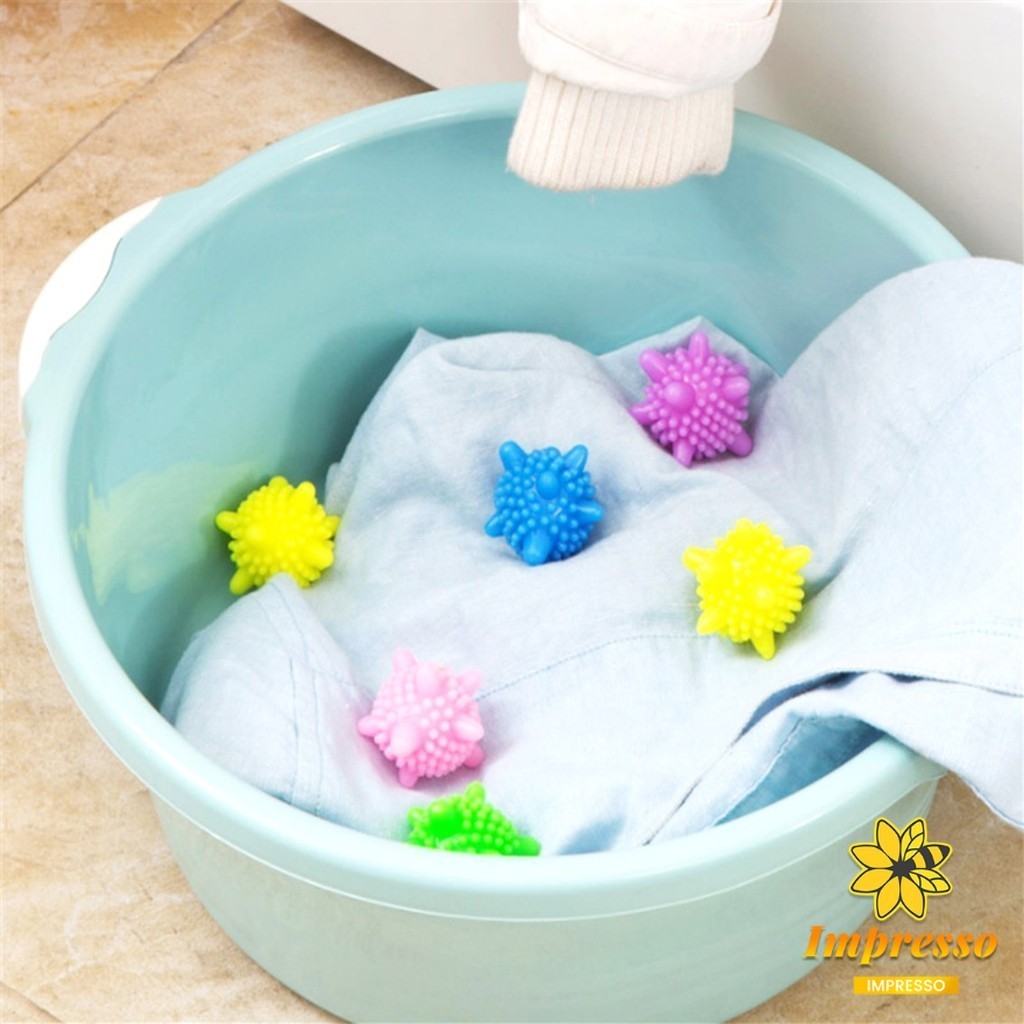Impresso ลูกบอลซักผ้าช่วยไม่ให้ผ้าพัน  ซิลิโคนซักผ้า คละสี Small Washing Balls - รูปที่ 5