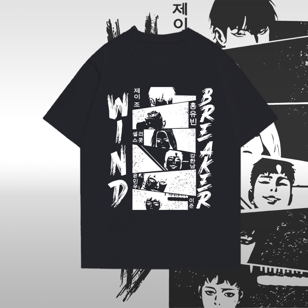 Wind Breaker เสื้อยืด ฝ้าย 100% ไม่จำกัดเพศ ราคาถูก