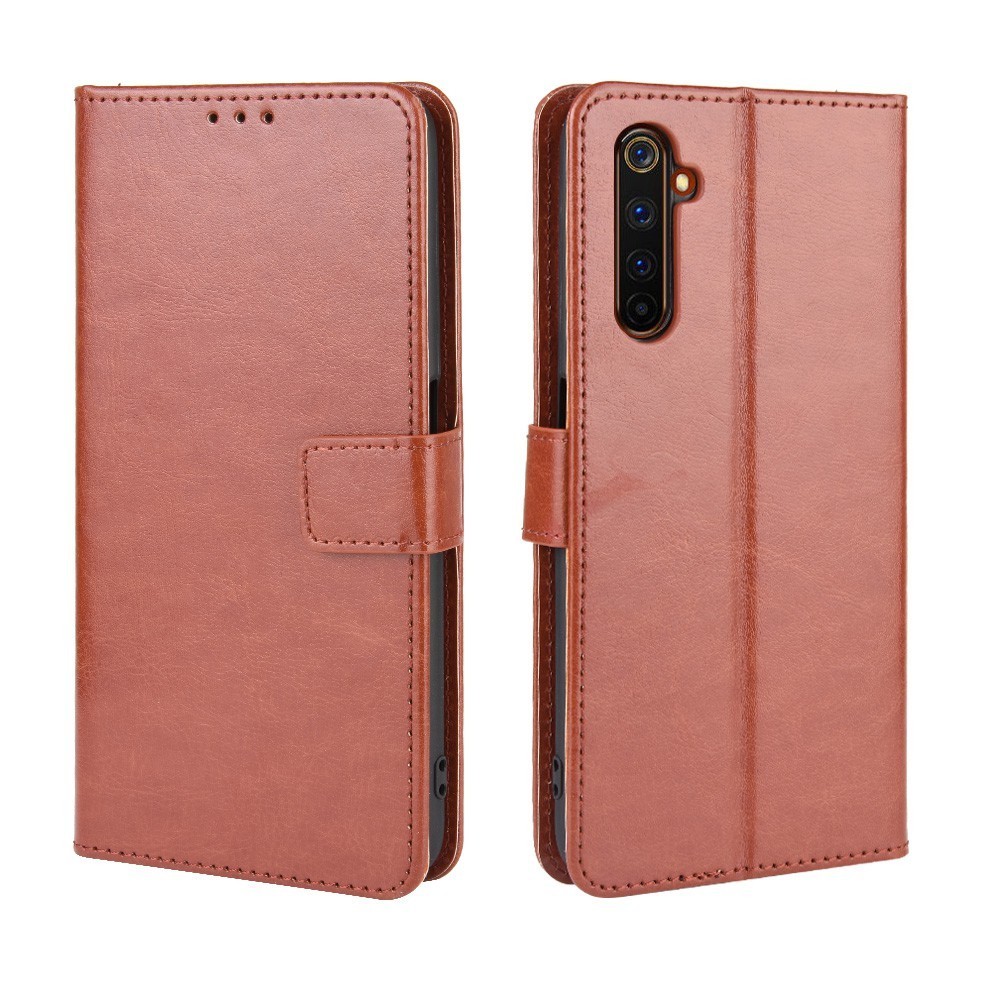 เคสโทรศัพท์หนัง ฝาพับ พร้อมช่องใส่บัตร สําหรับ Realme 6 Realme6