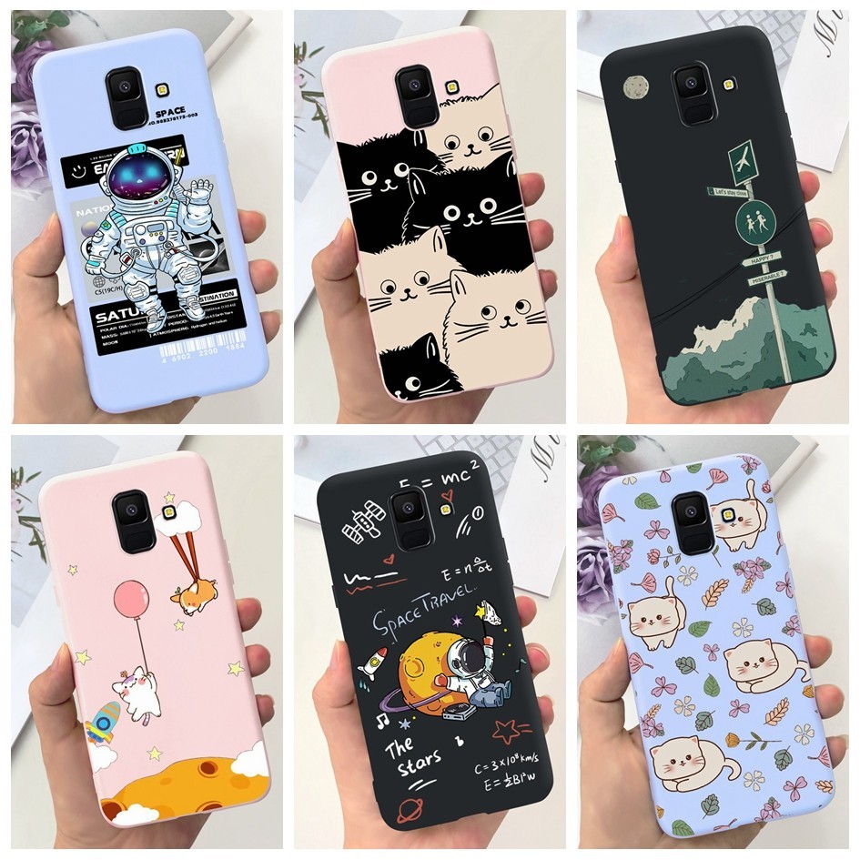 เคสโทรศัพท์ ซิลิโคนนิ่ม กันกระแทก ลายการ์ตูนน่ารัก สําหรับ Samsung Galaxy A6 2018 A600 A600G A6 Plus A6+ 2018 A605F