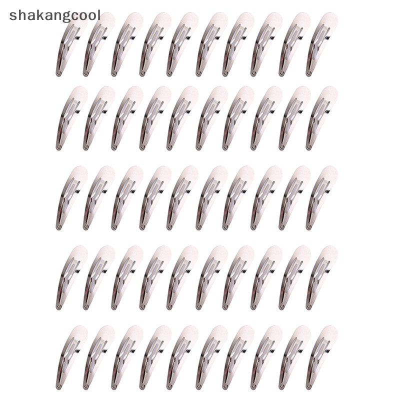 Shakangcool กิ๊บติดผม แฮนด์เมด สีเงิน 10 50 ชิ้น สําหรับผู้หญิง