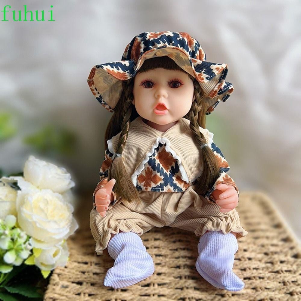 Fuhui ตุ๊กตาเด็กผู้หญิง ซิลิโคนนิ่ม 30 ซม. 30 ซม.
