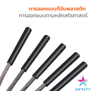 ZXF 5 ชิ้น/ชุด ตะไบเหล็ก แบบแบน เหลี่ยม และกลม mini ตะไบ 3*140mm Hardware tools