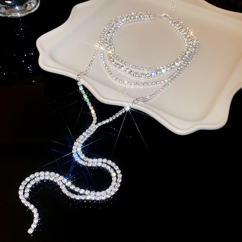 เครื่องประดับ สร้อยคอยาว ประดับเพทาย แต่งพู่ แต่งลูกไม้ หลายชั้น หรูหรา แฟชั่นเกาหลี สําหรับเด็กผู้หญิง - รูปที่ 2