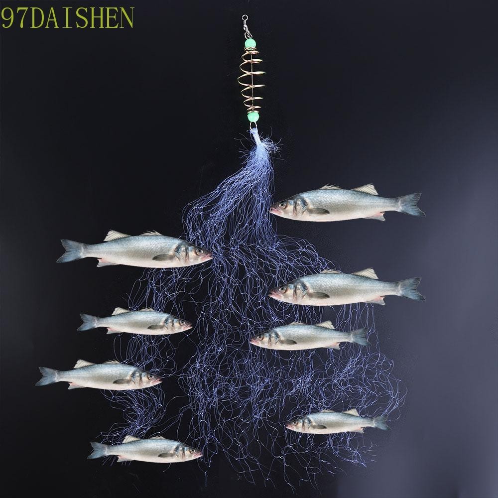 Daishen1 ตาข่ายดักปลา กุ้ง กุ้ง กุ้ง แบบพับได้ เรืองแสง สําหรับตกปลา