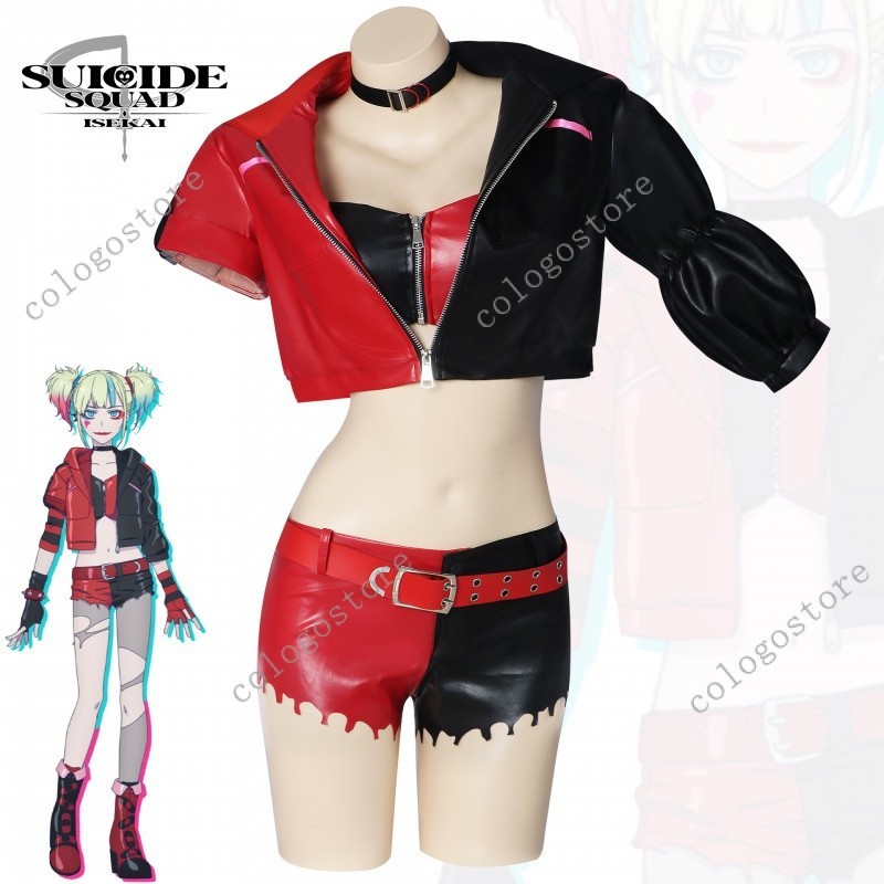 วิกผมคอสเพลย์ การ์ตูนอนิเมะ Suicide Squad ISEKAI Harleen Quinzel สําหรับผู้หญิง