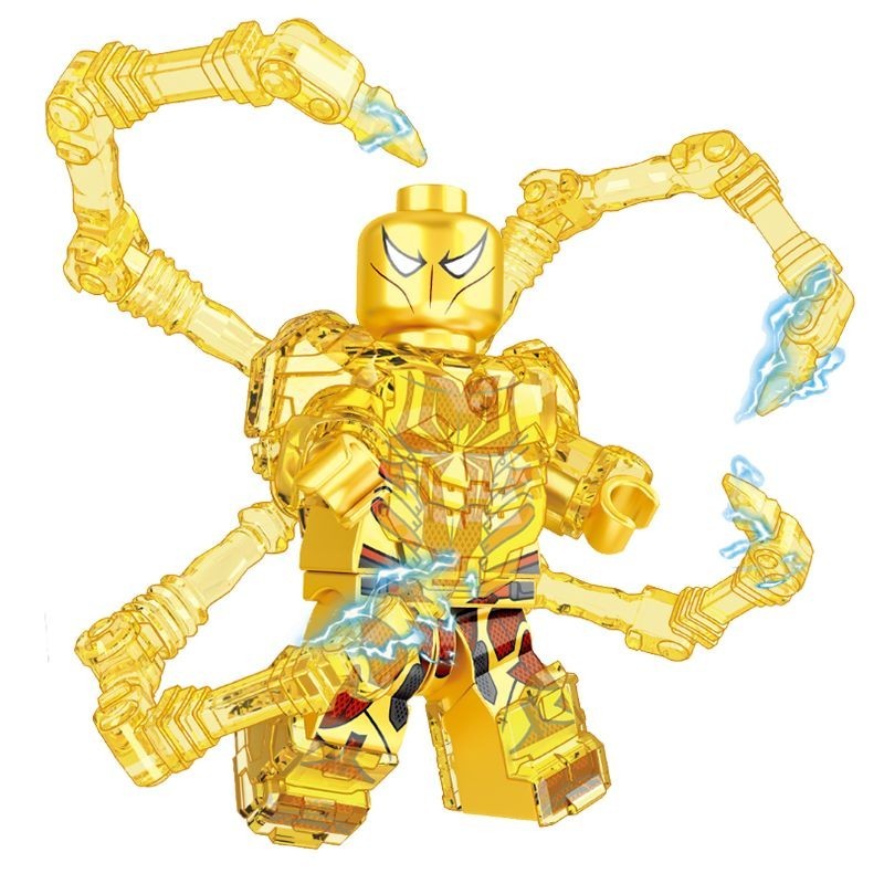 Golden Spider-Man Mecha Iron Man Minifigure ใช ้ งานร ่ วมกับ Lego Building Blocks Avengers Minifigure ประกอบของเล ่ น PL80